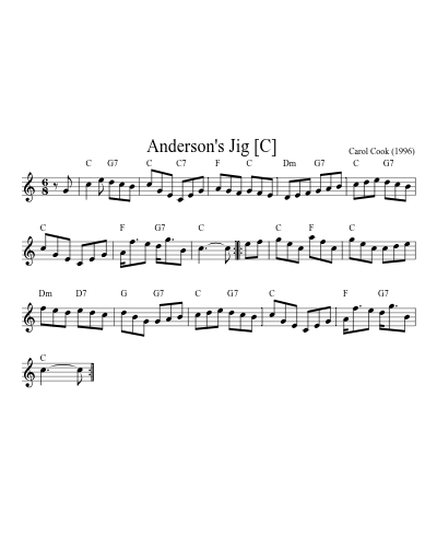 Anderson's Jig    [C] (Version 3) sheet music preview