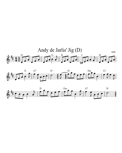 Andy de Jarlis' Jig   (D)