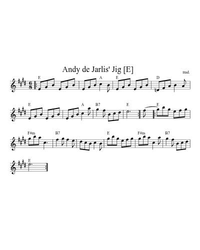 Andy de Jarlis' Jig   [E] (Version 2)
