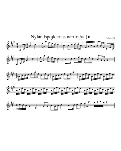 Nylandspojkarnas nerifr{\aa}n