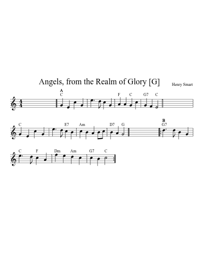 Angels, from the Realm of Glory   [G] (Version 3)
