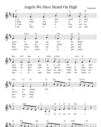 Angels We Have Heard on High   [F]