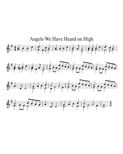 Angels We Have Heard On High (Version 3)