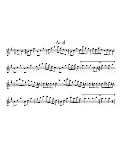 Angl sheet music preview