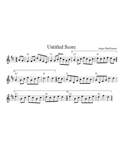 Angus Mac Kinnons Hornpipe