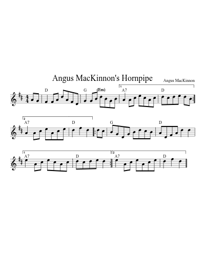 Angus MacKinnon's Hornpipe (Version 2)