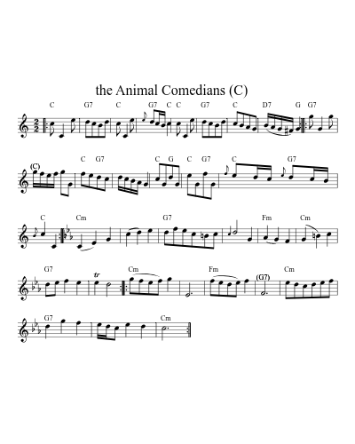 the Animal Comedians    (C) (Version 2)