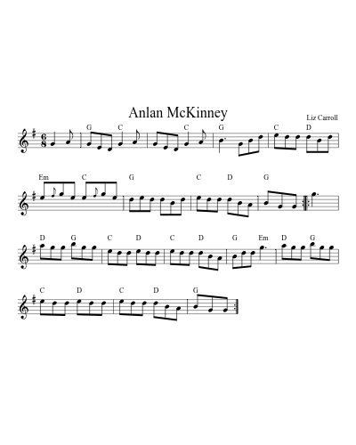 Anlan McKinney (Version 2) sheet music preview