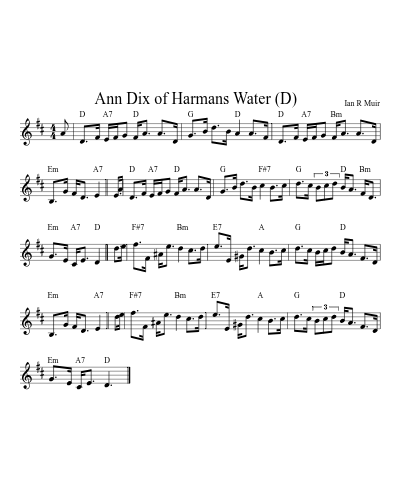 Ann Dix of Harmans Water   (D)