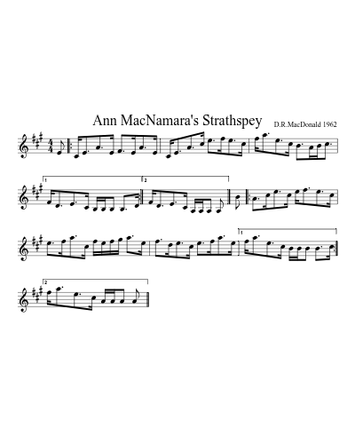 Ann MacNamara's Strathspey