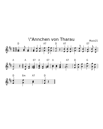 \"Annchen von Tharau (Version 3)