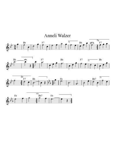 Anneli Walzer sheet music preview