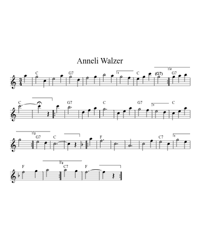 Anneli Walzer (Version 2) sheet music preview