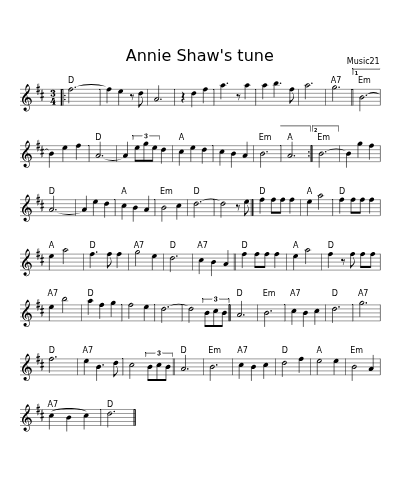 Annie Shaw's tune