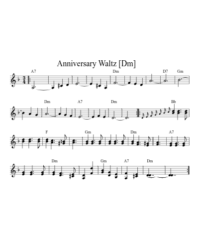 Anniversary Waltz    [Dm] (Version 2)