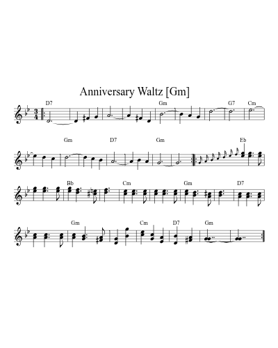 Anniversary Waltz    [Gm] sheet music preview