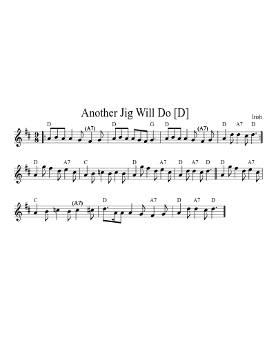 Another Jig Will Do   [D] (Version 2)