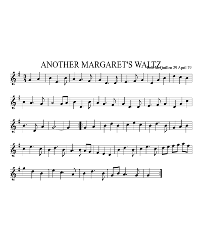 ANOTHER MARGARET'S WALTZ (Version 2)