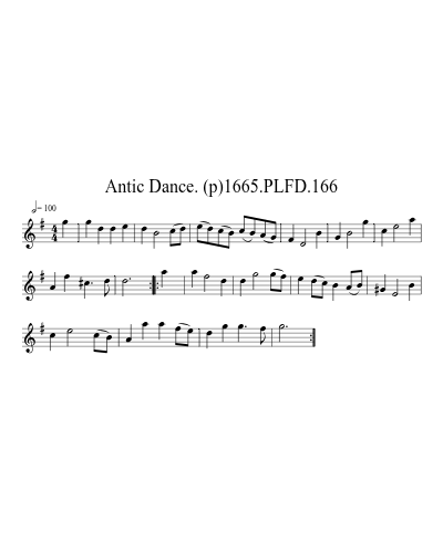 Antic Dance. (p)1665.PLFD.166