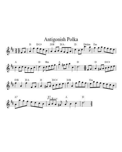 Antigonish Polka sheet music preview