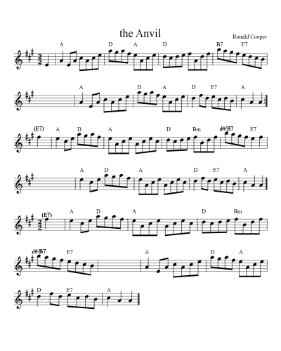 The Anvil (Version 5) sheet music preview