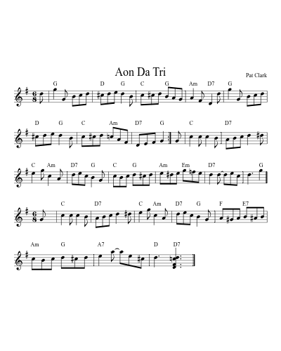 Aon Da Tri sheet music preview