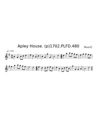 Apley House. (p)1702.PLFD.480