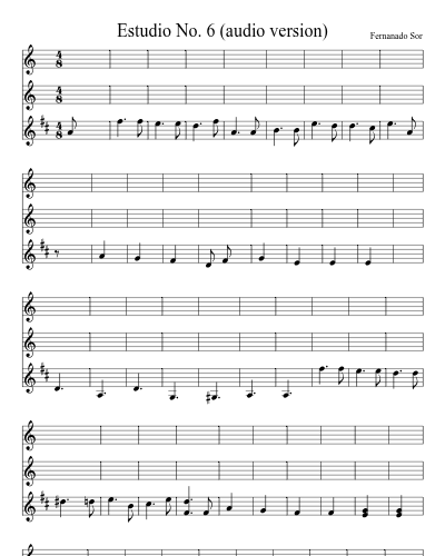 Estudio No. 6 (audio version) (Version 2)
