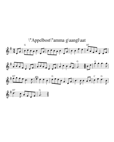 \"Appelbost\"amma g\aangl\aat sheet music preview