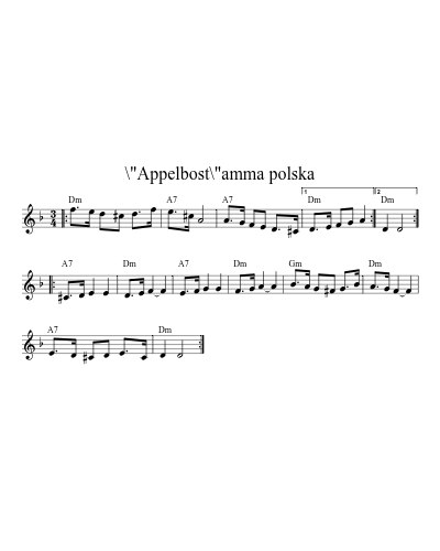 \"Appelbost\"amma polska sheet music preview