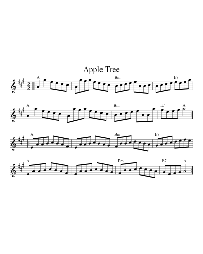 Apple Tree (Version 3) sheet music preview