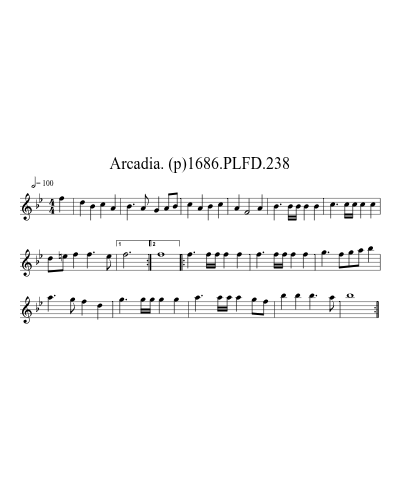 Arcadia. (p)1686.PLFD.238 sheet music preview