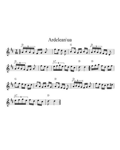 Ardelean\ua (Version 2) sheet music preview