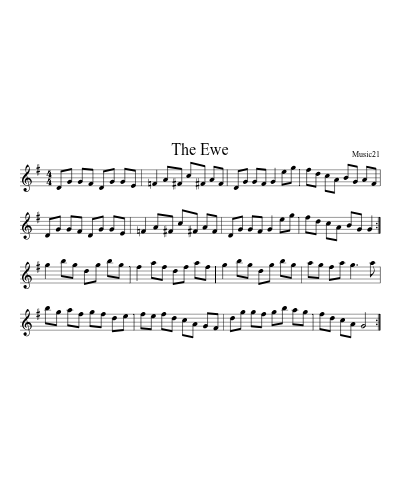 The Ewe sheet music preview