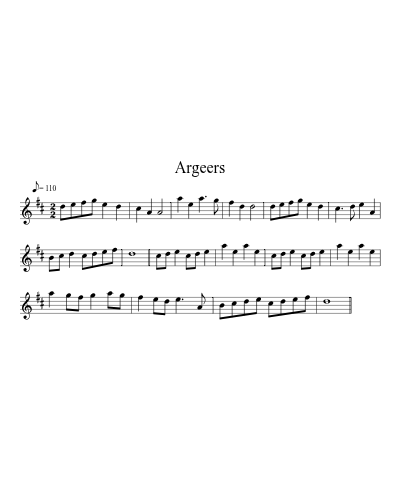Argeers (Version 2) sheet music preview