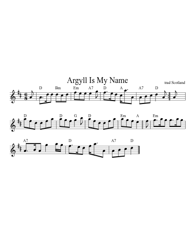 Argyll Is My Name (Version 2)