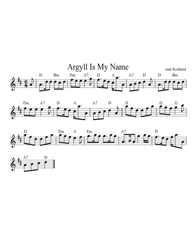 Argyll Is My Name (Version 3)