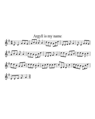 Argyll Is My Name (Version 6)