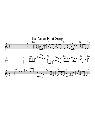 the Arran Boat Song (Arran Boat Song) sheet music preview