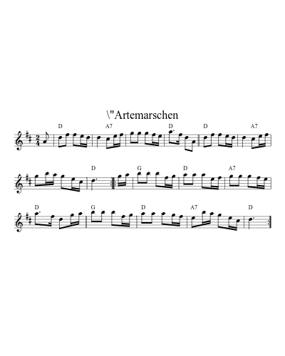 \"Artemarschen (Version 2)