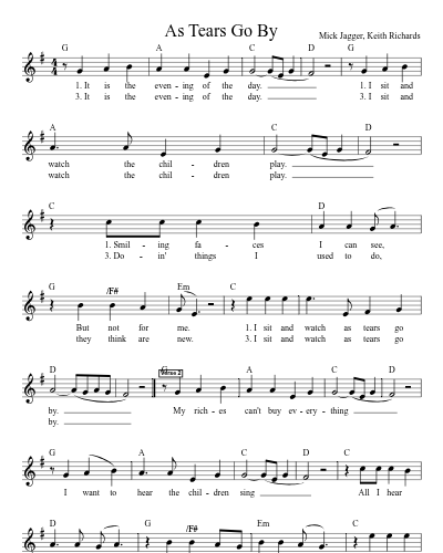 As Tears Go By (Version 5)