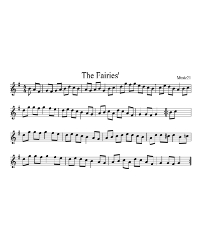 The Fairies' sheet music preview