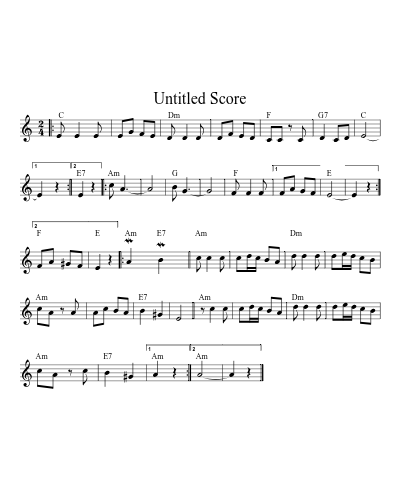 Asher Bara123 sheet music preview