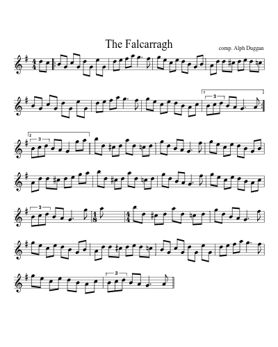 The Falcarragh sheet music preview
