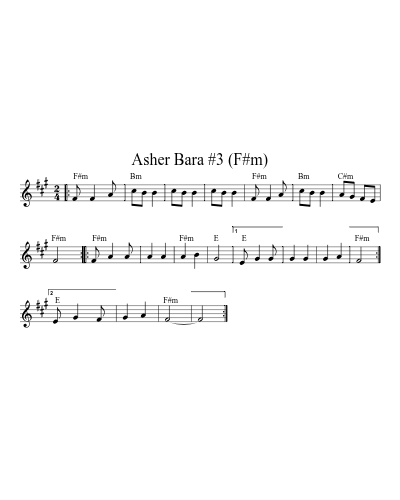Asher Bara #3 (F#m) (Asherbara Bb)