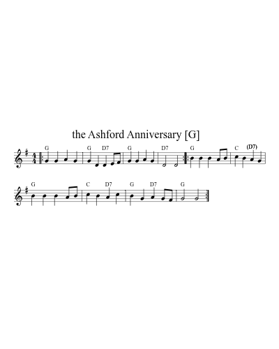the Ashford Anniversary   (D)