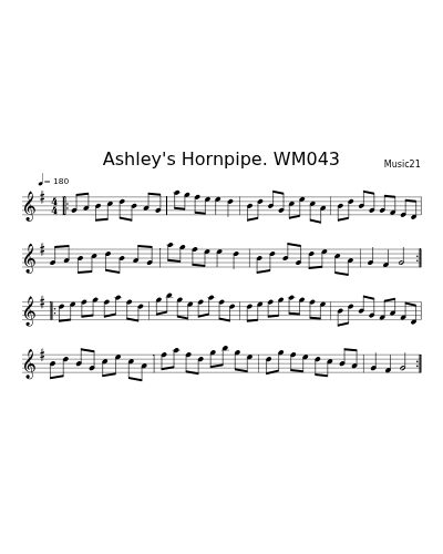 Ashley's Hornpipe. WM043
