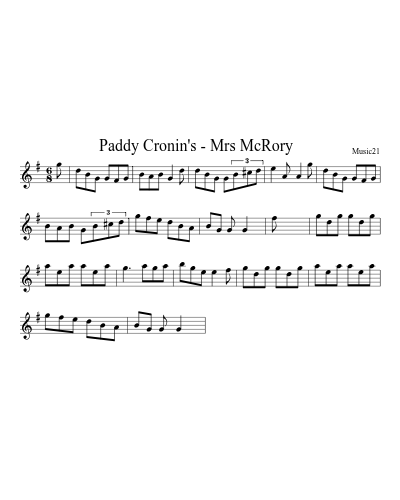 Paddy Cronin's  -  Mrs McRory preview