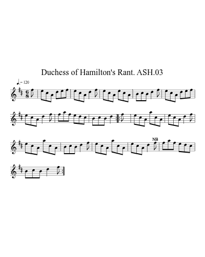 Duchess of Hamilton's Rant. ASH.03