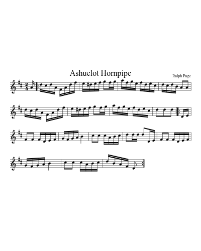 Ashuelot Hornpipe sheet music preview